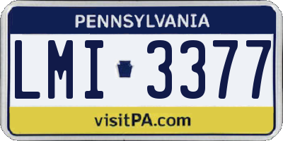 PA license plate LMI3377