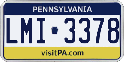 PA license plate LMI3378