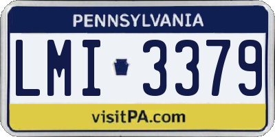 PA license plate LMI3379