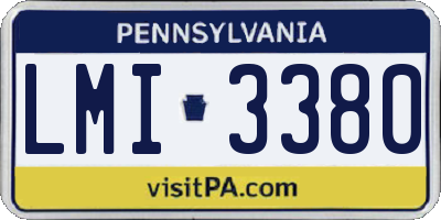 PA license plate LMI3380