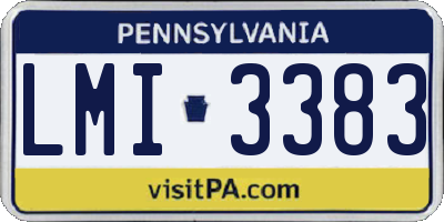 PA license plate LMI3383