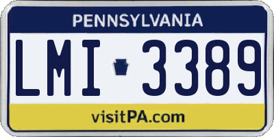 PA license plate LMI3389