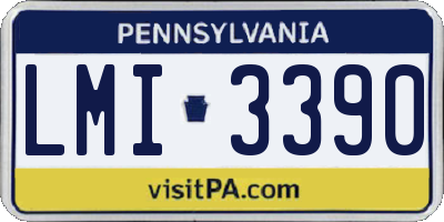 PA license plate LMI3390