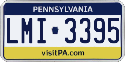 PA license plate LMI3395
