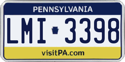 PA license plate LMI3398
