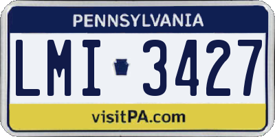 PA license plate LMI3427