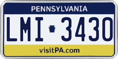 PA license plate LMI3430