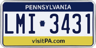 PA license plate LMI3431