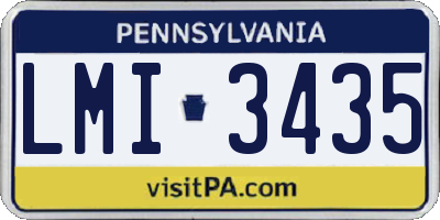 PA license plate LMI3435