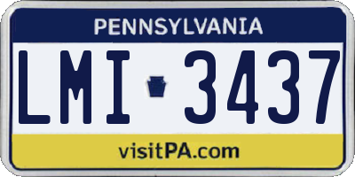 PA license plate LMI3437