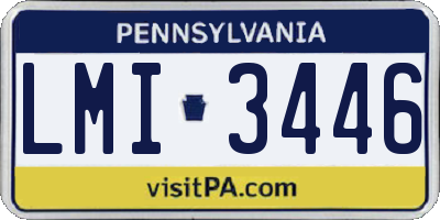 PA license plate LMI3446