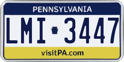 PA license plate LMI3447