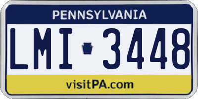 PA license plate LMI3448