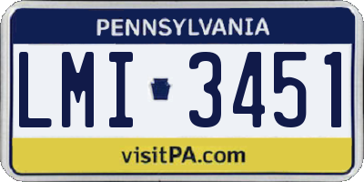 PA license plate LMI3451