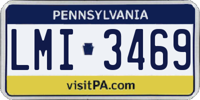 PA license plate LMI3469