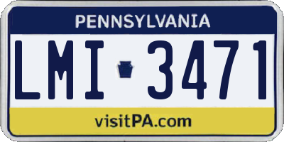 PA license plate LMI3471
