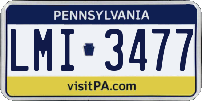PA license plate LMI3477