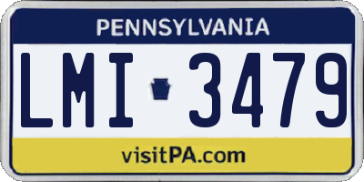 PA license plate LMI3479