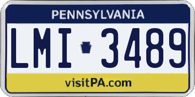 PA license plate LMI3489