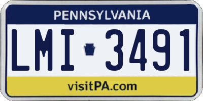 PA license plate LMI3491