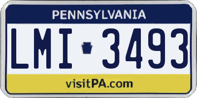 PA license plate LMI3493