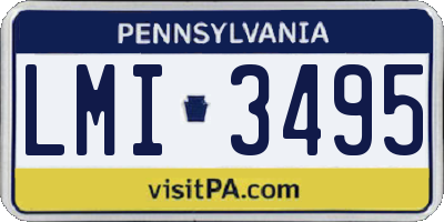 PA license plate LMI3495