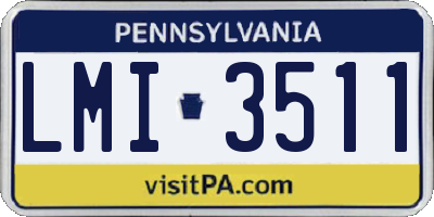 PA license plate LMI3511