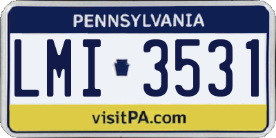 PA license plate LMI3531