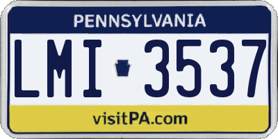 PA license plate LMI3537