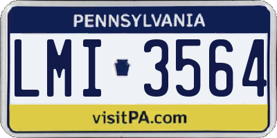 PA license plate LMI3564
