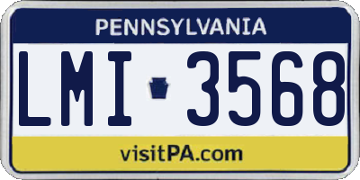 PA license plate LMI3568