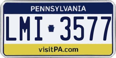 PA license plate LMI3577