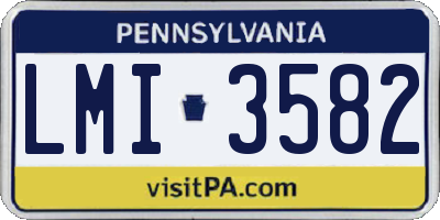 PA license plate LMI3582
