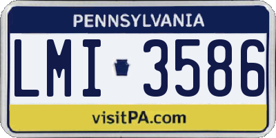PA license plate LMI3586