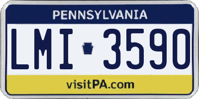 PA license plate LMI3590