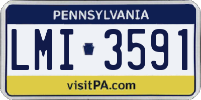 PA license plate LMI3591