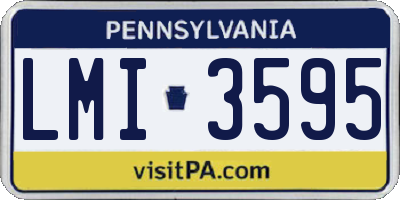 PA license plate LMI3595
