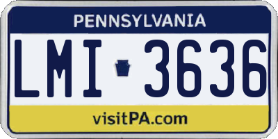 PA license plate LMI3636