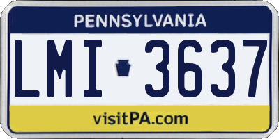 PA license plate LMI3637