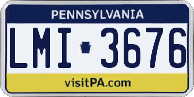 PA license plate LMI3676