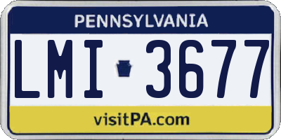 PA license plate LMI3677