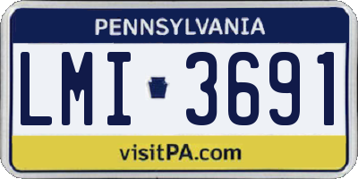 PA license plate LMI3691