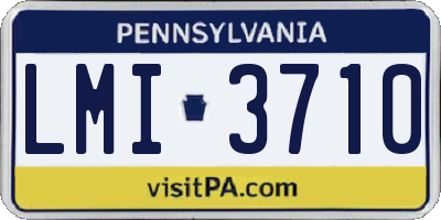 PA license plate LMI3710