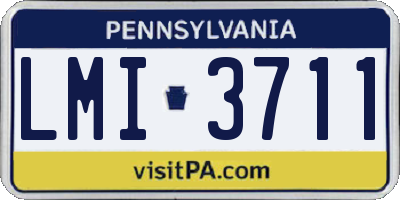 PA license plate LMI3711