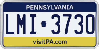 PA license plate LMI3730