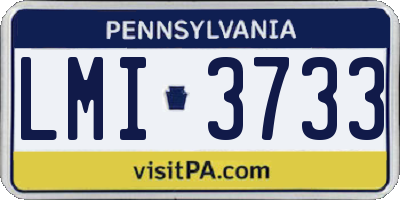 PA license plate LMI3733