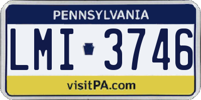 PA license plate LMI3746