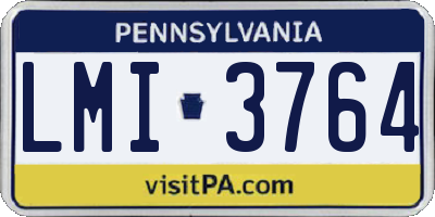 PA license plate LMI3764