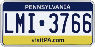 PA license plate LMI3766