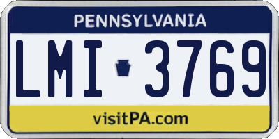 PA license plate LMI3769